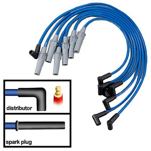 Street Strip Blue 8mm 300 Ohm Ignition Wires 92-03 Magnum V6 Street Strip Blue 8mm 300 Ohm Ignition Wires 92-03 Magnum V6